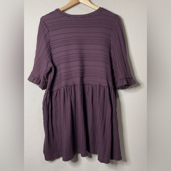 Free People Take A Spin Babydoll Tunic Dress Black Honey Size Medium - Picture 5 of 11